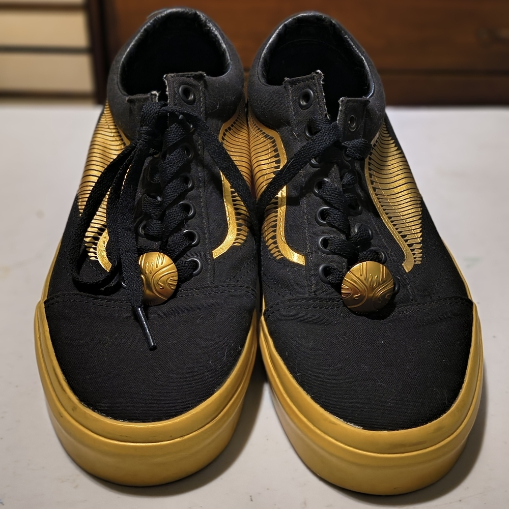 Vans Harry Potter Golden Snitch Black and Gold Sneakers
